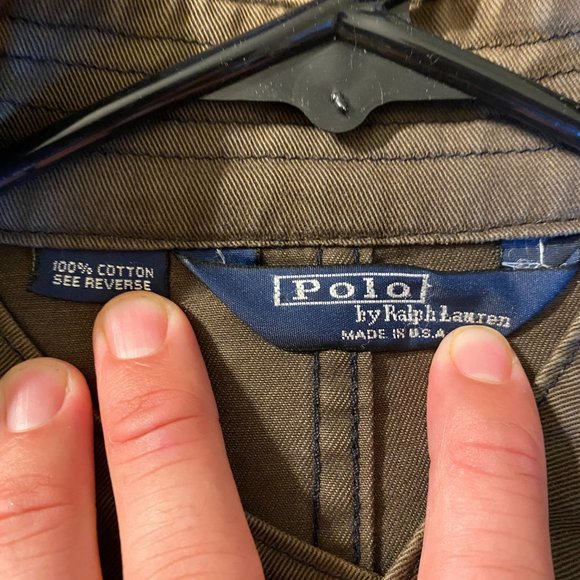 Vintage 80s Polo Ralph Lauren Army M-65 Military Style Button Jacket Made in USA - Picture 3 of 5